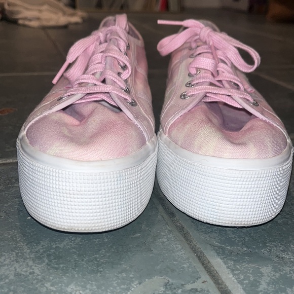 Superga New Pink Tie Dye Platform Canvas Sneakers Women’s Size 8.5 - Picture 9 of 9
